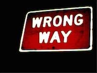 wrong way